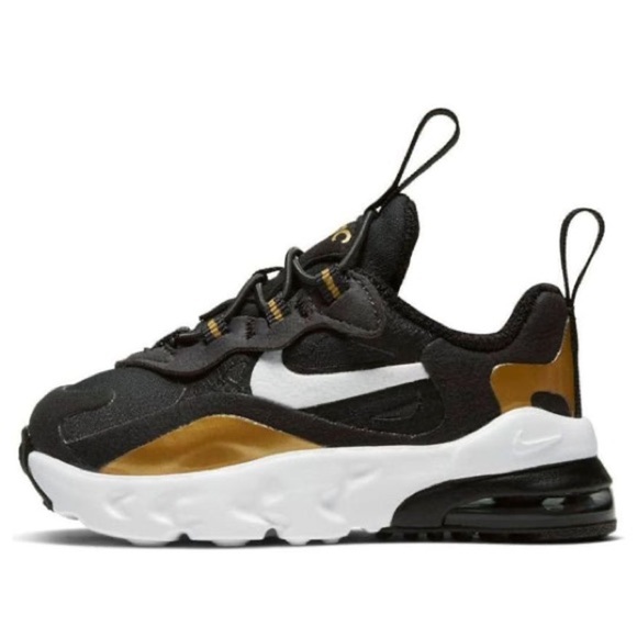 Nike Toddler/Baby Air Max 270 React 'Metallic Gold' Shoe/Sneaker | NEW/NIB!! - Picture 1 of 10